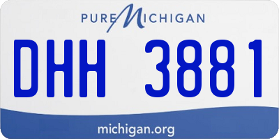 MI license plate DHH3881
