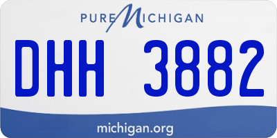 MI license plate DHH3882