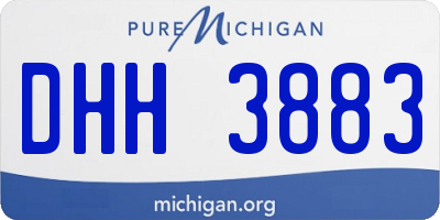 MI license plate DHH3883