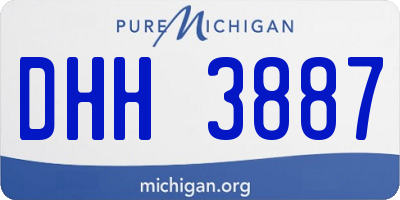 MI license plate DHH3887