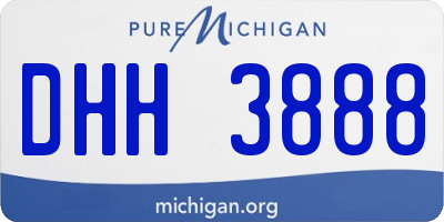 MI license plate DHH3888