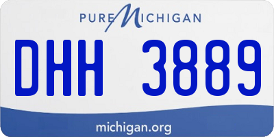 MI license plate DHH3889