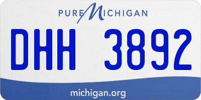 MI license plate DHH3892