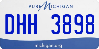 MI license plate DHH3898