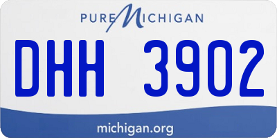 MI license plate DHH3902