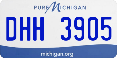 MI license plate DHH3905