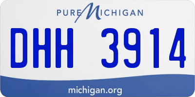 MI license plate DHH3914