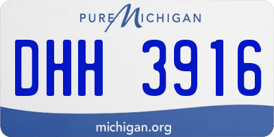 MI license plate DHH3916
