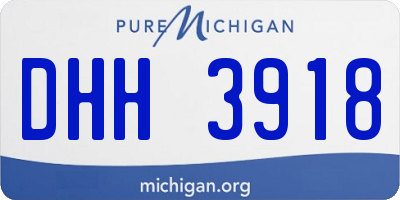 MI license plate DHH3918