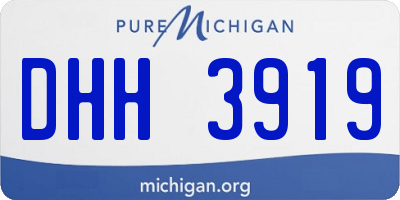 MI license plate DHH3919