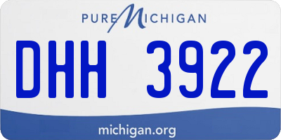 MI license plate DHH3922