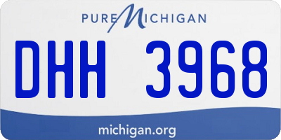 MI license plate DHH3968