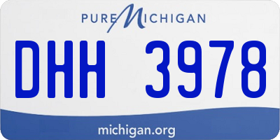 MI license plate DHH3978