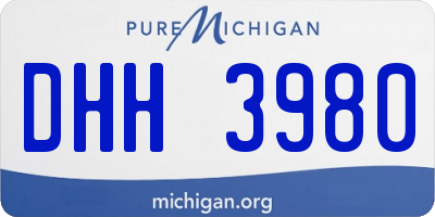 MI license plate DHH3980