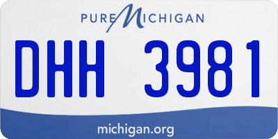 MI license plate DHH3981