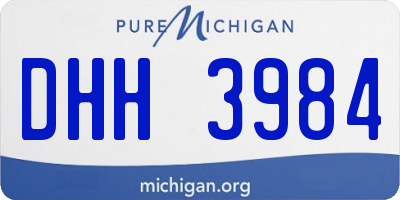 MI license plate DHH3984