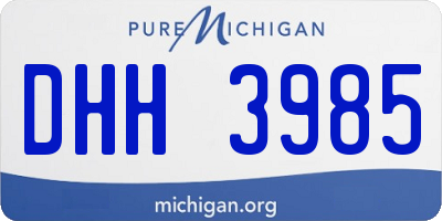 MI license plate DHH3985