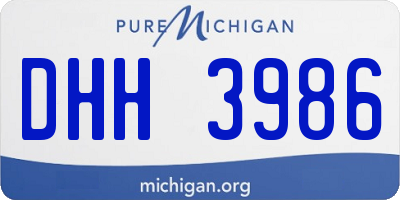 MI license plate DHH3986