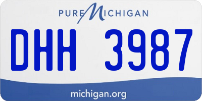 MI license plate DHH3987