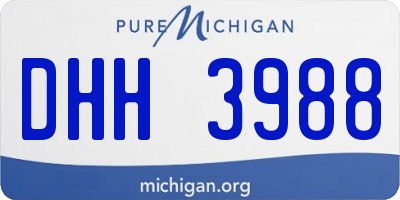 MI license plate DHH3988