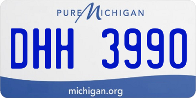 MI license plate DHH3990