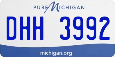 MI license plate DHH3992