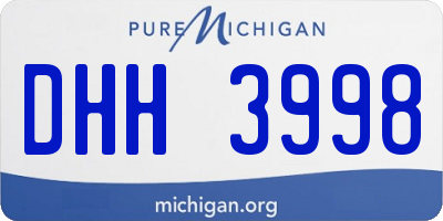 MI license plate DHH3998