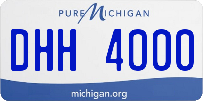 MI license plate DHH4000