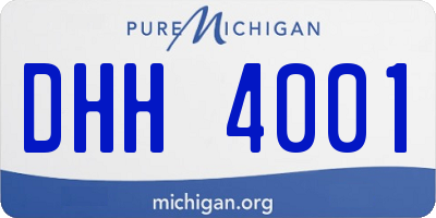 MI license plate DHH4001