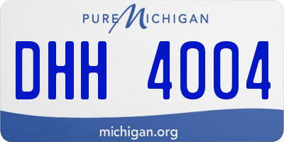 MI license plate DHH4004
