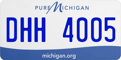 MI license plate DHH4005