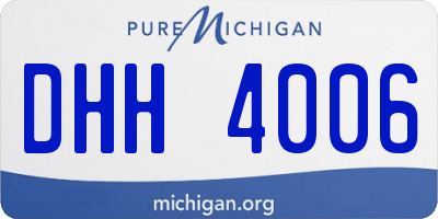 MI license plate DHH4006