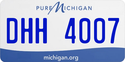 MI license plate DHH4007