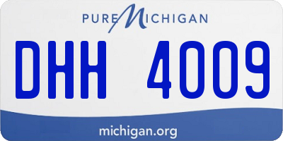 MI license plate DHH4009