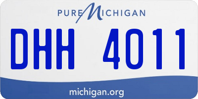 MI license plate DHH4011