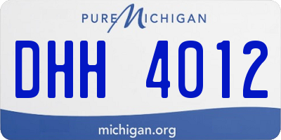 MI license plate DHH4012