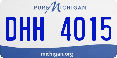 MI license plate DHH4015