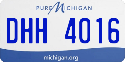 MI license plate DHH4016