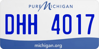 MI license plate DHH4017