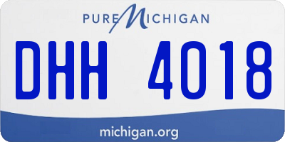 MI license plate DHH4018