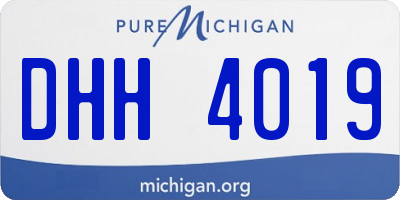 MI license plate DHH4019
