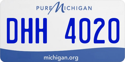 MI license plate DHH4020