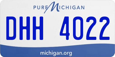 MI license plate DHH4022