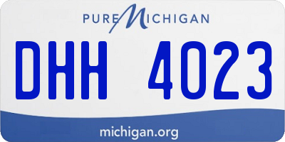 MI license plate DHH4023