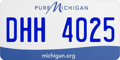 MI license plate DHH4025