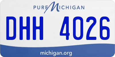 MI license plate DHH4026