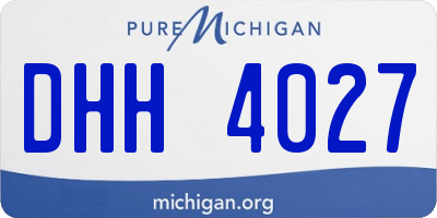 MI license plate DHH4027