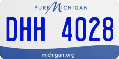 MI license plate DHH4028
