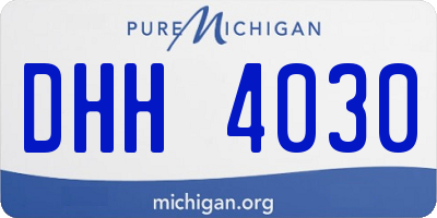 MI license plate DHH4030