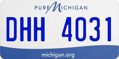 MI license plate DHH4031